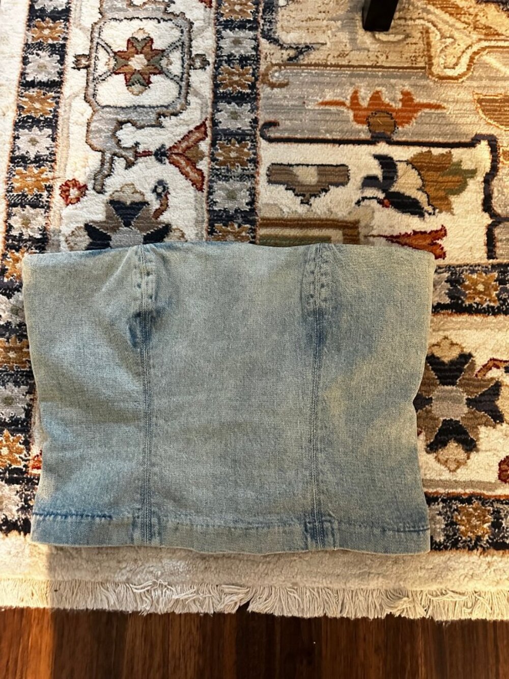Reformation Denim Corset Top Light Wash Size 4